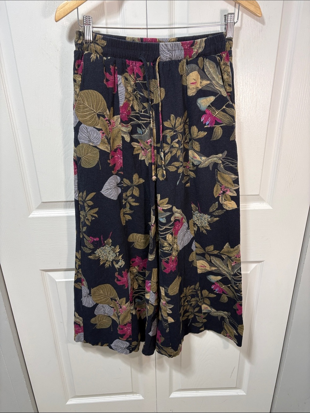 Zanzea 100% Cotton Floral Wide Leg Cropped Pants | Boho Culottes |